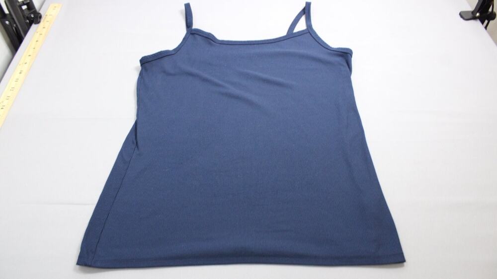 No Boundaries Ribbed Camisole Tank Top Womens XL Blue Scoop Neck Sleeveless